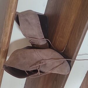 Time and tru brown wedges women 9